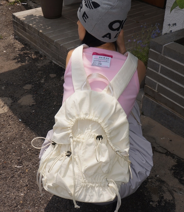 韓国人気 バッグ STRING COVER BACKPACK 2色