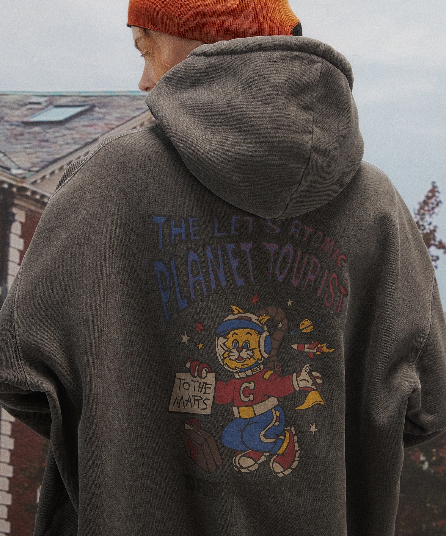 【CPGN】TO THE MARS PIGMENT HOODIE SMOKE BLACK