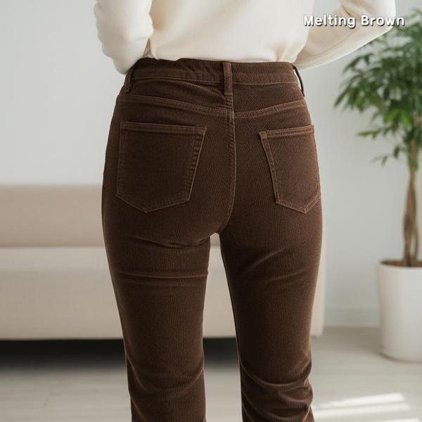 女性コーデュロイブーツカットパンツ K89