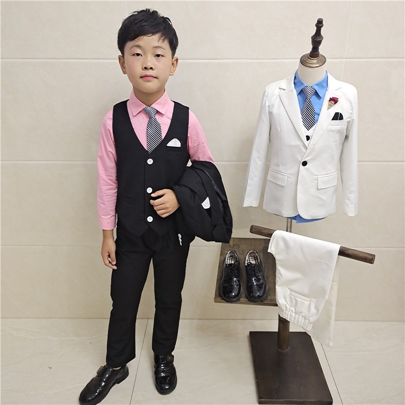 春夏秋冬キッズ正装新金男子結婚式の花童親子かっこいい柔らかいスーツ祝日アクティブ服装5点セットjz フォーマルセット