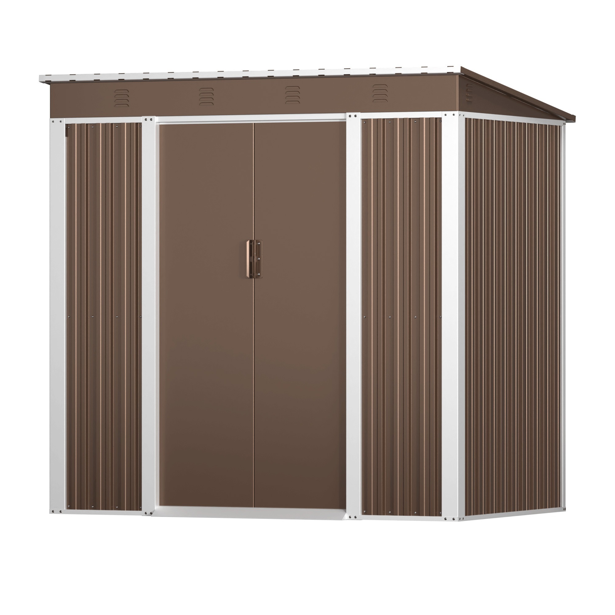 【国内発送】241【2025年新仕様】物置 屋外 スチール 倉庫 戸外収納庫 幅180*奥行き120*高185 物置き おしゃれ 大型 収納庫 屋外物置 防さび ベランダ 防水 ドア 引戸 スチール物