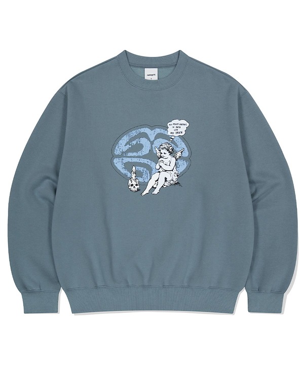 さらに100円引き◆MAHAGRID◆ANGEL ECLIPSE SWEATSHIRT Qoo10 MAHAGRID ANGEL ECLIPSE プリント 長