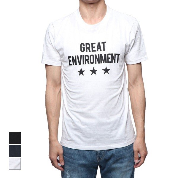 Tシャツカットソー半袖クルーネック丸首ロゴプリント半袖Tシャツ綿コットン100%トップスメンズ 低価格の 納得できる割引