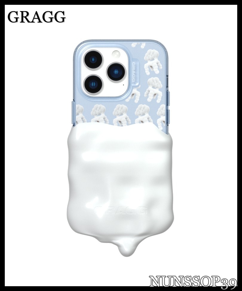 GRAGG DOUBLE LAYERS CASE-CLEAR BLUE/IVORY