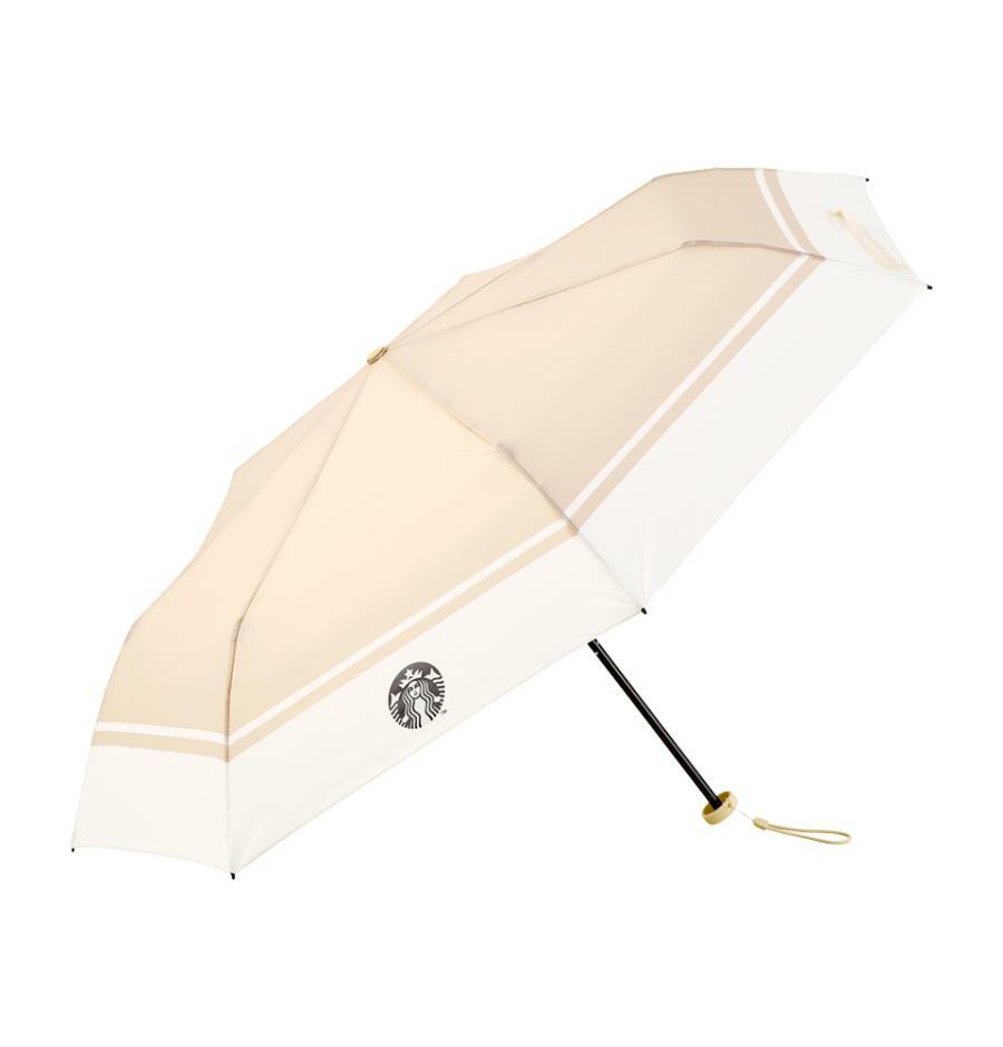 デイリー クリームベージュ 3段折り畳み傘 韓国スターバ グッズ 日傘