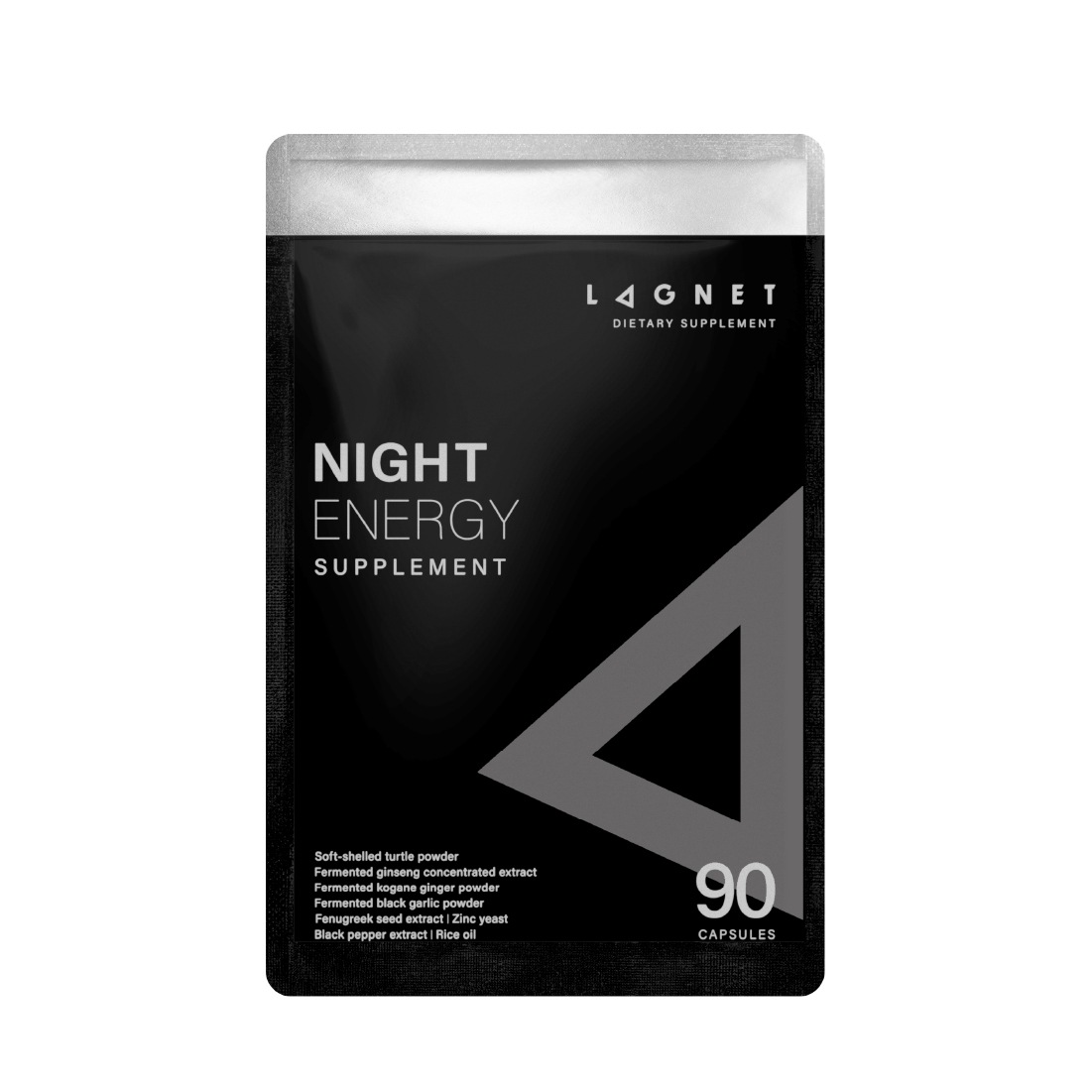 メール便 NIGHT ENERGY SUPPLEMENT （90粒入 約30日分） 活力 サプリ 兜すっぽん 発酵高麗人参 黄金ショウガ