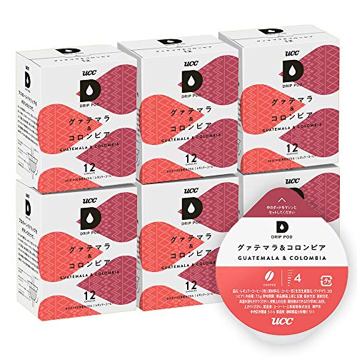 UCC ドリップポッド 専用カプセル グァテマラ&コロンビア 12杯分 6箱 ポッドカプセル