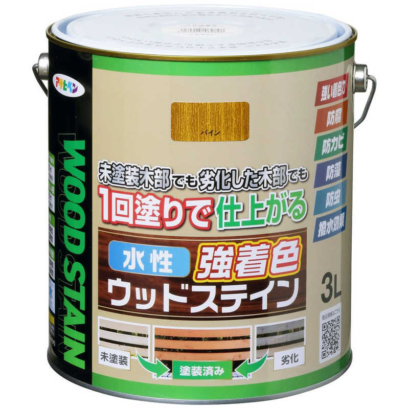 アサヒペン AP 水性強着色ウッドステイン 3L パイン 9019140