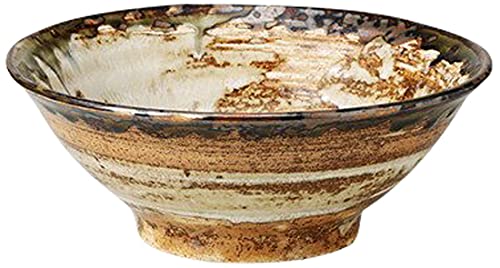 5個セット白波織部流し 6.5ソバ丼 [ 20 x 7.8cm 720g ] 【 丼 】 【 料亭 旅館 うどん そば ラーメン 和食器 飲食店 業務用 】