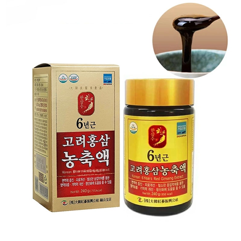 ハンサムス 6年根 高麗紅参濃縮液 240g 朝鮮紅参社 六年人参濃縮液 高麗人参エキス 濃縮エキス 田七人参 サプリ