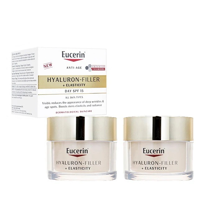 ユーセリン ヒアルロンフィラー+エラスティシティデイSPF15 50ml 2本 Eucerin デイクリーム 海外発送 日時指定不可 国際郵便発送