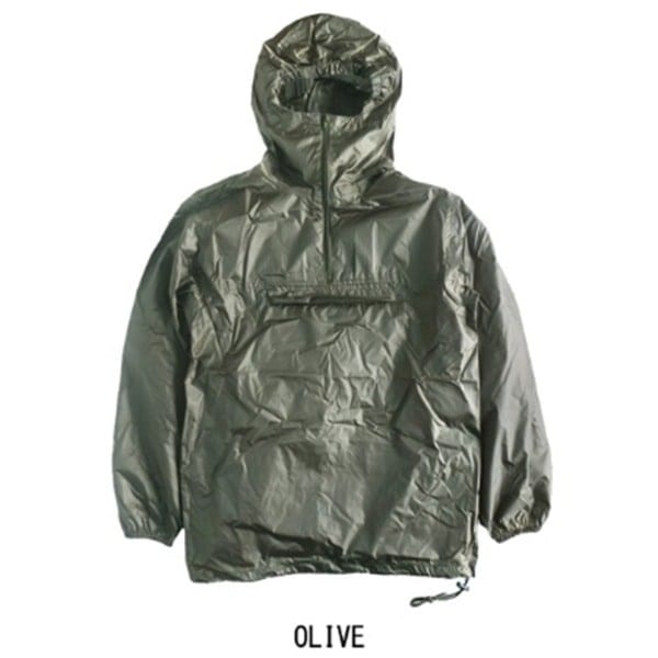 フランスタイプアノラック/パッカブル/リップストップ/レインパーカー オリーブ 88（M相当）
