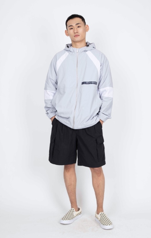 DAUB メンズ カーゴ ミッド ショートパンツ ブラック ショートパンツ