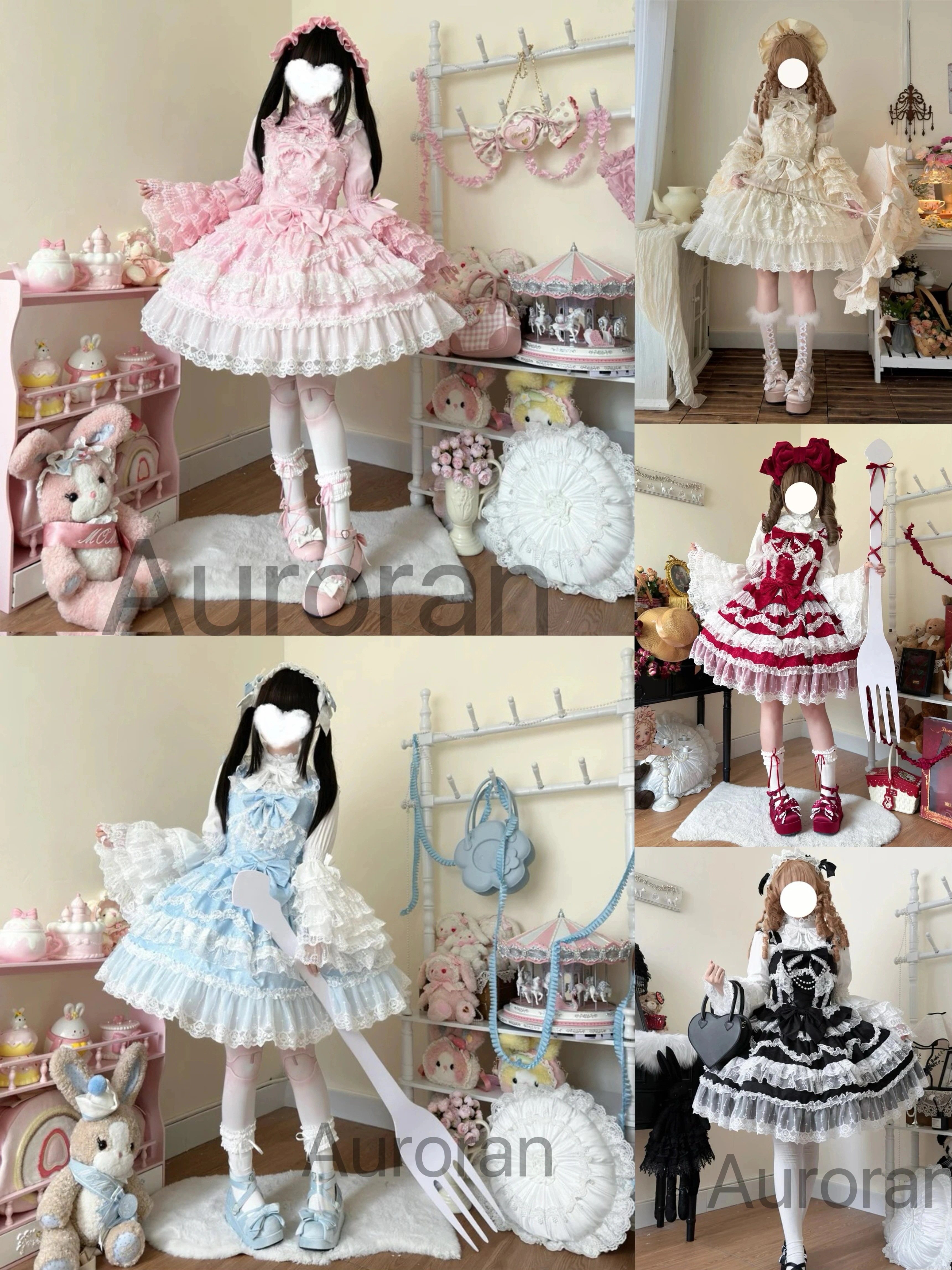 shanghaihengq[厳選品質]オリジナルデザインかわいいロリータjskストラップワンピース文化祭ロールプレイかわいいドレスドレス