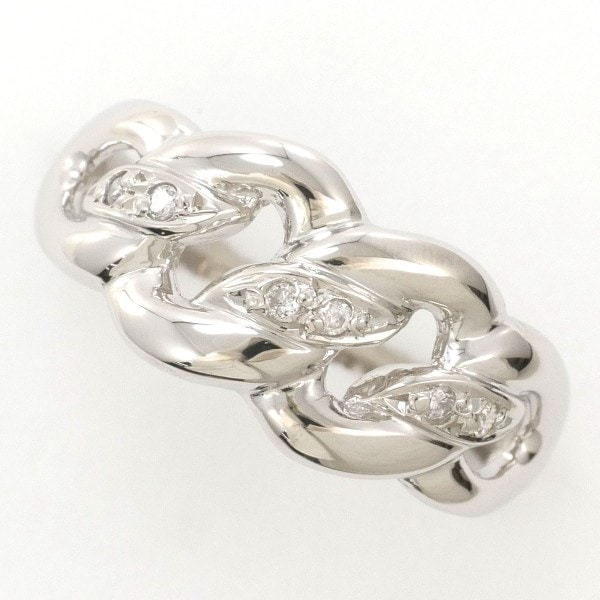 PT900 プラチナ リング 指輪 10号 ダイヤ 0.04 総重量約3.8g ジュエリー 中古