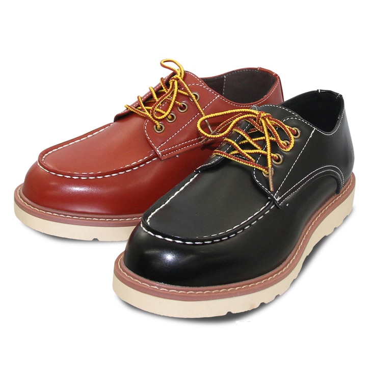 ローカット モカトゥ ワークブーツ アメカジ ストリート シンプル レースアップ 合成皮革 オールシーズン バンド ミリタリー メンズ レディース GB-7820