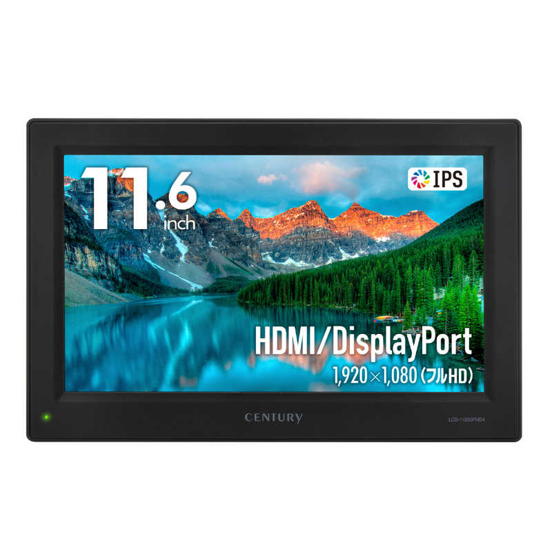 センチュリー　PCモニター plus one Full HD [11.6型 /フルHD(1920×1080) /ワイド]　LCD-11600FHD4
