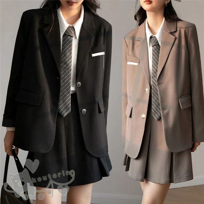 卒業式 スーツ 女の子 大きいサイズ 卒服 女の子韓国 制服 フォーマルスーツ　ブレザー 入学式 スーツ 女の子 上下セット 子供服 女子 高校生 レディース ピアノ発表会 スーツ 小学生 黒 セミフ