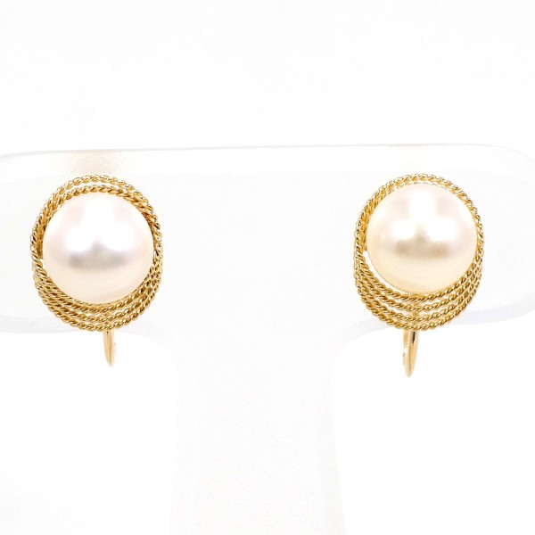 K14 14金 YG イエローゴールド イヤリング パール(真珠) ジュエリー 中古
