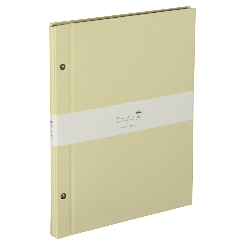 （まとめ買い）ハルマー 外ビス式アルバム A4 プラコート台紙（クラフト）イエロー A-HRA4-301-Y [x3]