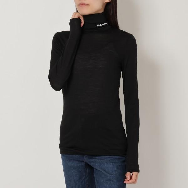 Tシャツ カットソー 長袖カットソー トップス ハイネック ブラック レディース J40GC0020 J70021 001