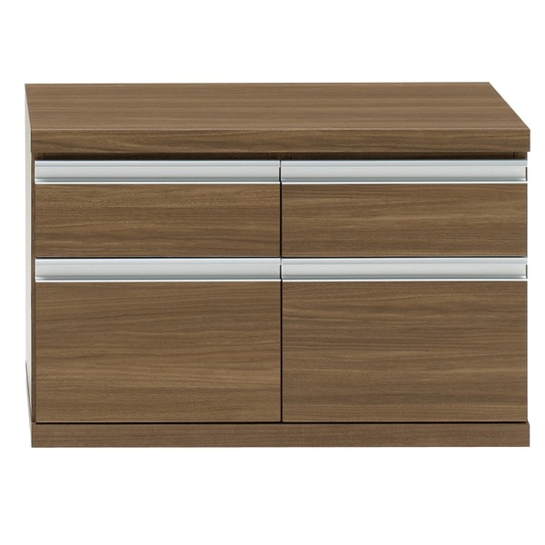 フナモコ ラチス ローチェスト (幅75×高さ48cm) リアルウォールナット FLD-75S 日本製