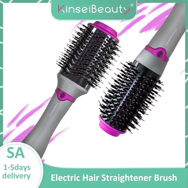 耐熱性シアクセサリー 新品カールアイロン 多機能電動ストレートブラシ ヘア 携帯便利 ストレートヘアと ストレートアイロン
