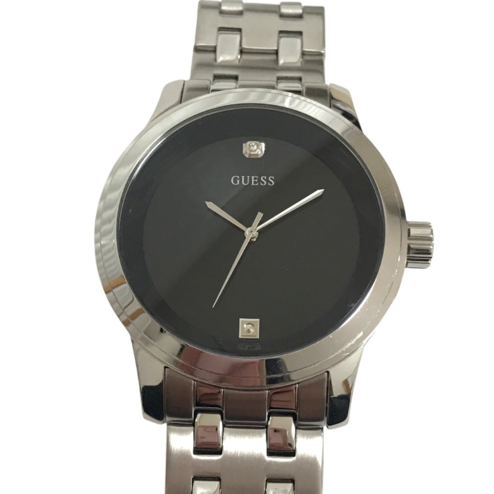 ダイヤ2P シンプル U11576G1 腕時計 ステンレススチール シルバー メンズ 中古