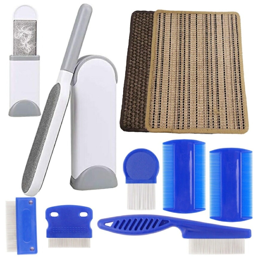 猫 手入れ セット フィン コーム 毛取り ブラシ 爪とぎ 爪砥ぎ マット 抜け毛取り 抜け毛ブラシ ぶらし コーム ステンレス 極細 ペット 5,339円