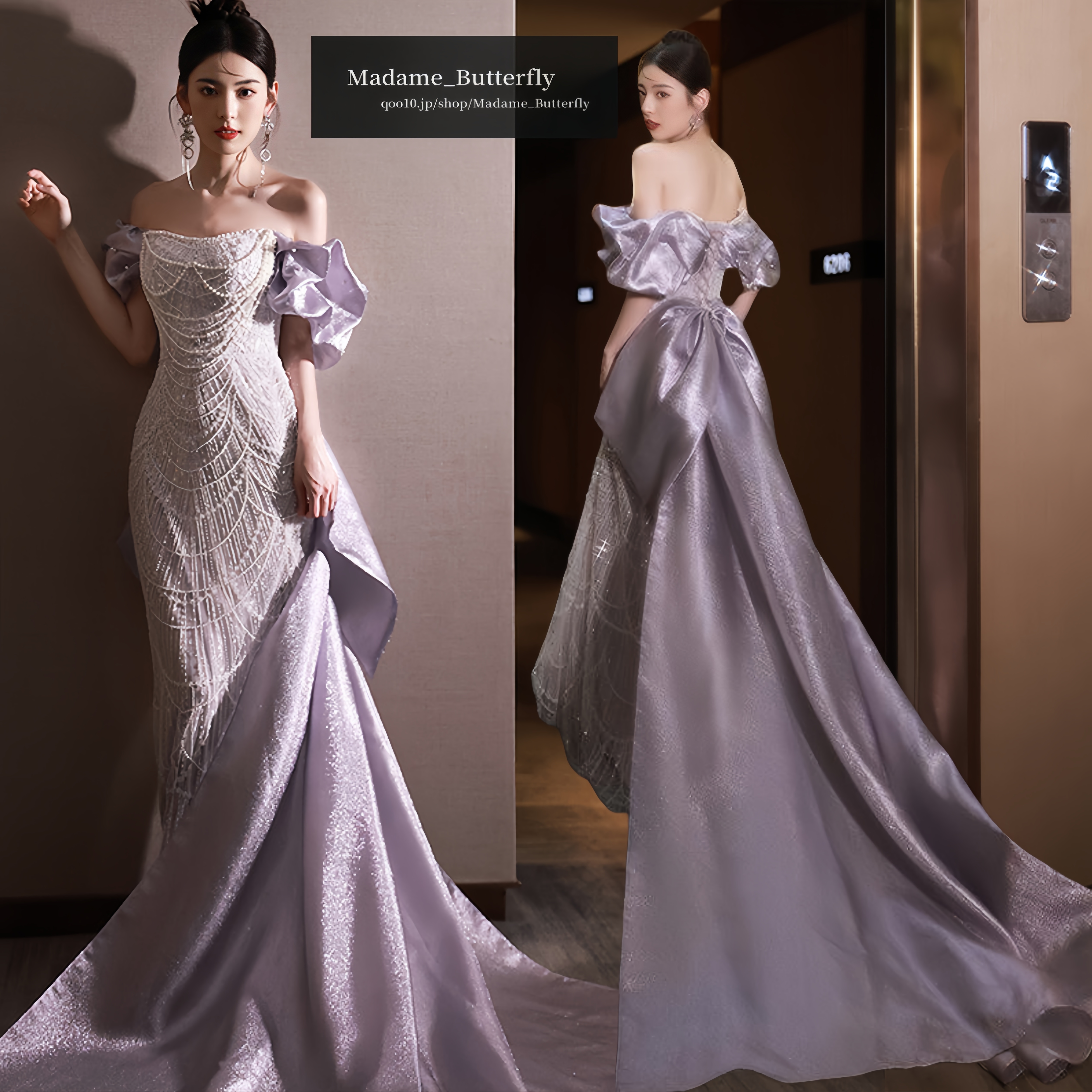 カラードレス パーティードレス ウェディングドレス Aラインワンピース 二次会用 演奏会 エレガンス ロングドレス 成人式 姫系 発表会/撮影用/お嫁さん/披露宴/花嫁