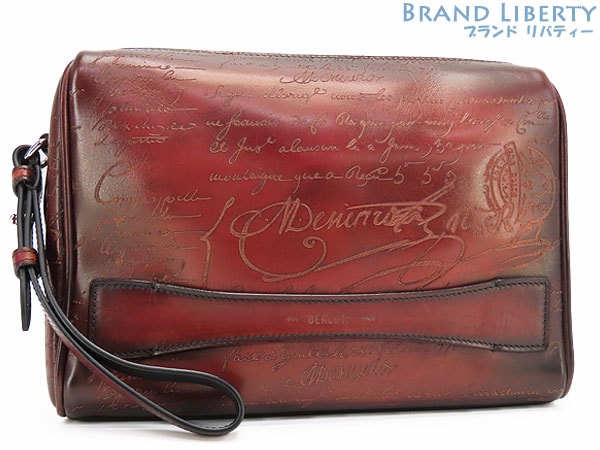 激レアほぼ新品ベルルッティカリグラフィローズウッドスクリットレザークラッチバッグセカンドバッグROSEWOOD_NEO-JOUR-V2