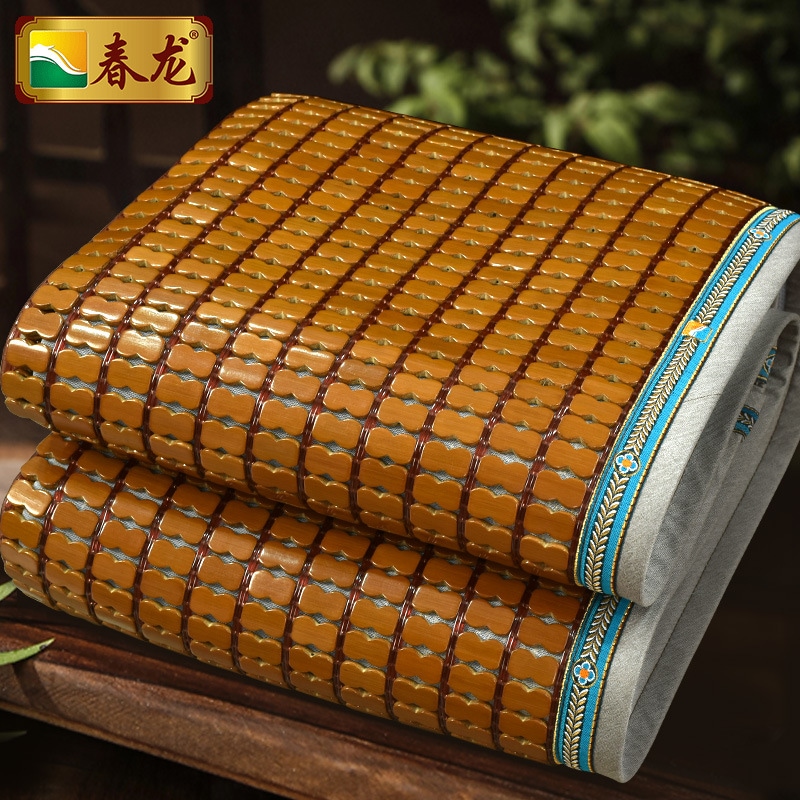 Chunlong Mahjong Seat Summer Golden Jade Mahjong Seat 1.8メートルダブルマットレス折りたたみ式竹の座席価格