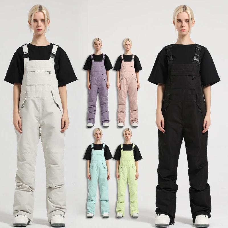 スノーボードウェア スノボウェア ビブパンツ オールインワン つなぎ スキーウェア レディース 韓国風 スノーボード ウェア