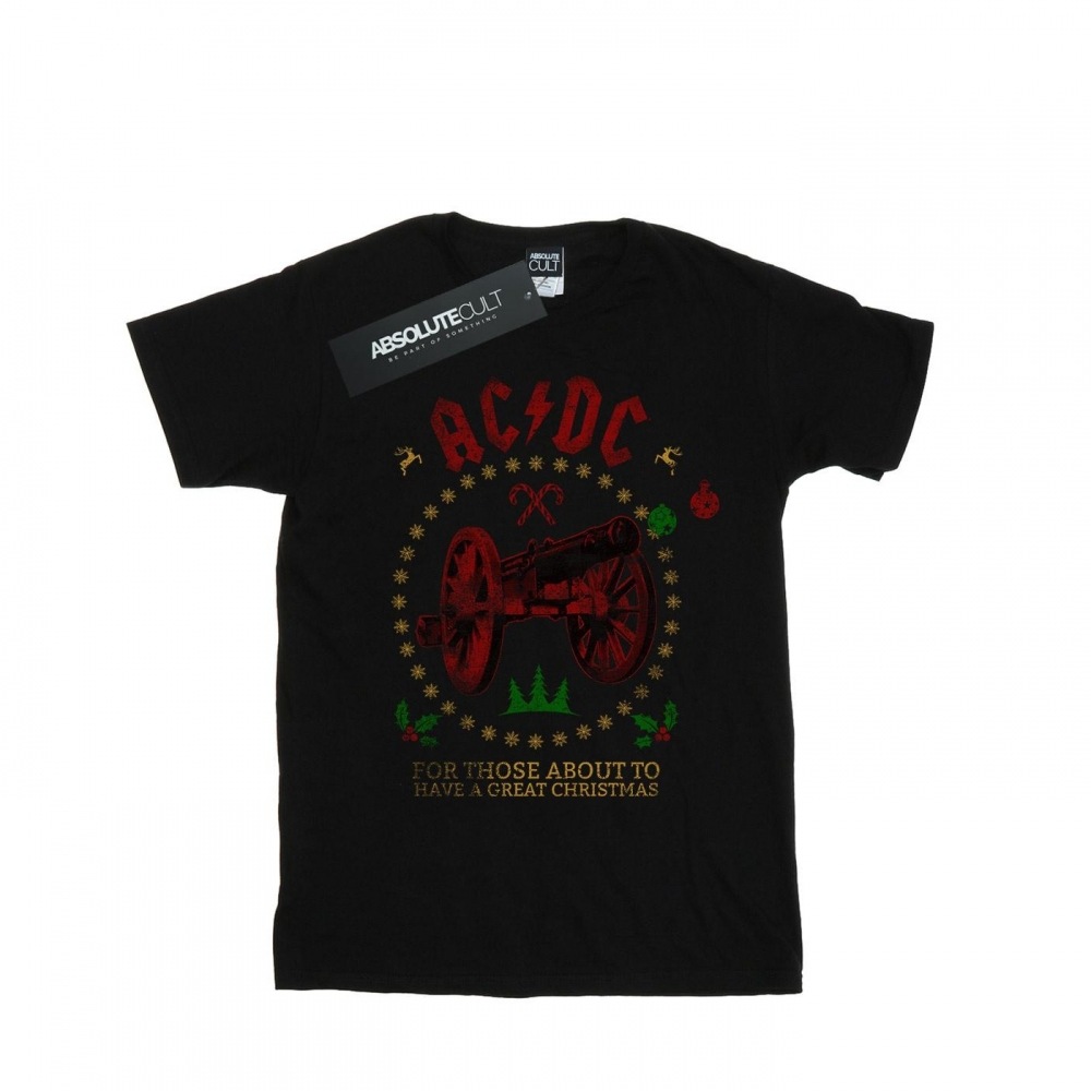 (英国より直送) AC/DC メンズクリスマスフォーザズ Tシャツ