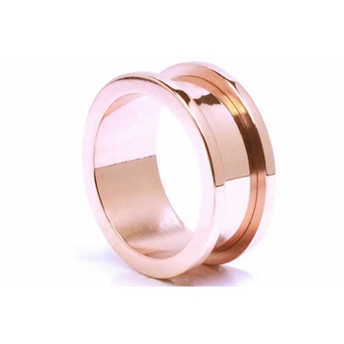 ボディピアス 24mm 女性人気 ローズゴールド ピンクゴールドトンネル 24ミリ ネジ式 定番