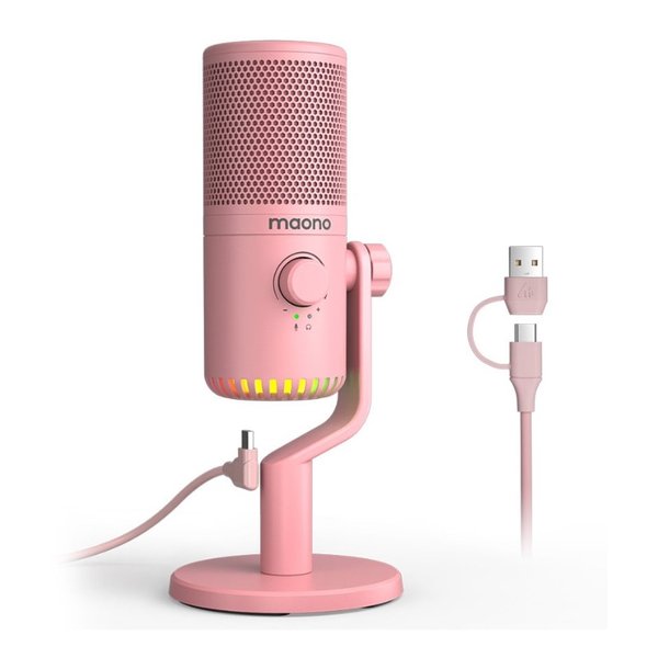 DM30 RGBライティング対応 USB コンデンサーマイク ピンク DM30PINK