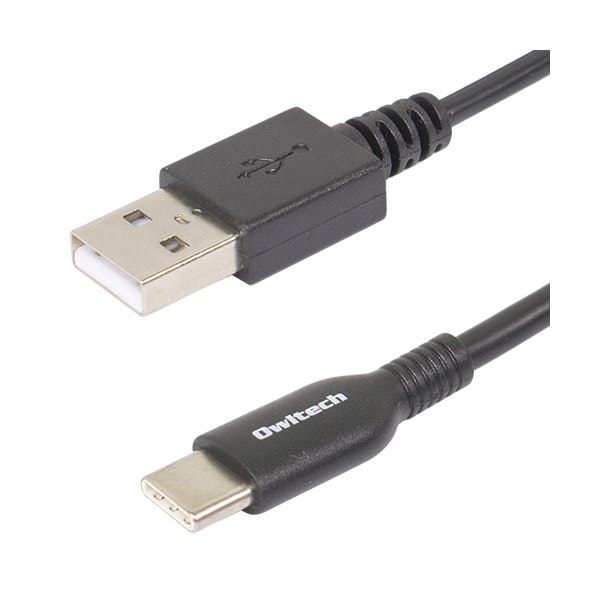 （まとめ） オウルテックやわらかく断線に強い 高い耐久性と柔軟性を併せ持つUSB Type-Cケーブル ブラック 1.2m OWL-CBKCASR12-BK1本 [x5セット]