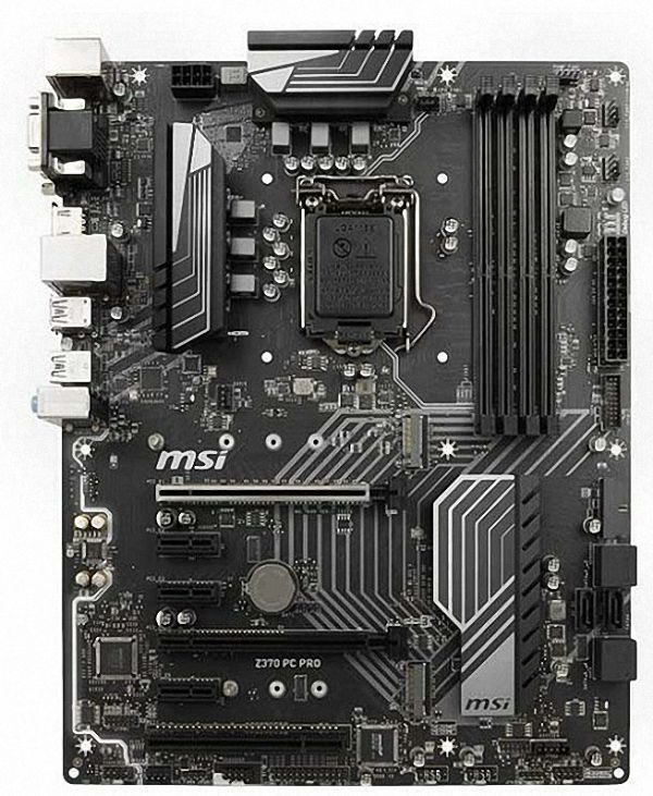 MSI Z370 PC PRO LGA 1151 (300 Series) Intel Z370 SATA 6Gb/s USB 3.1 ATX Intel Motherboard