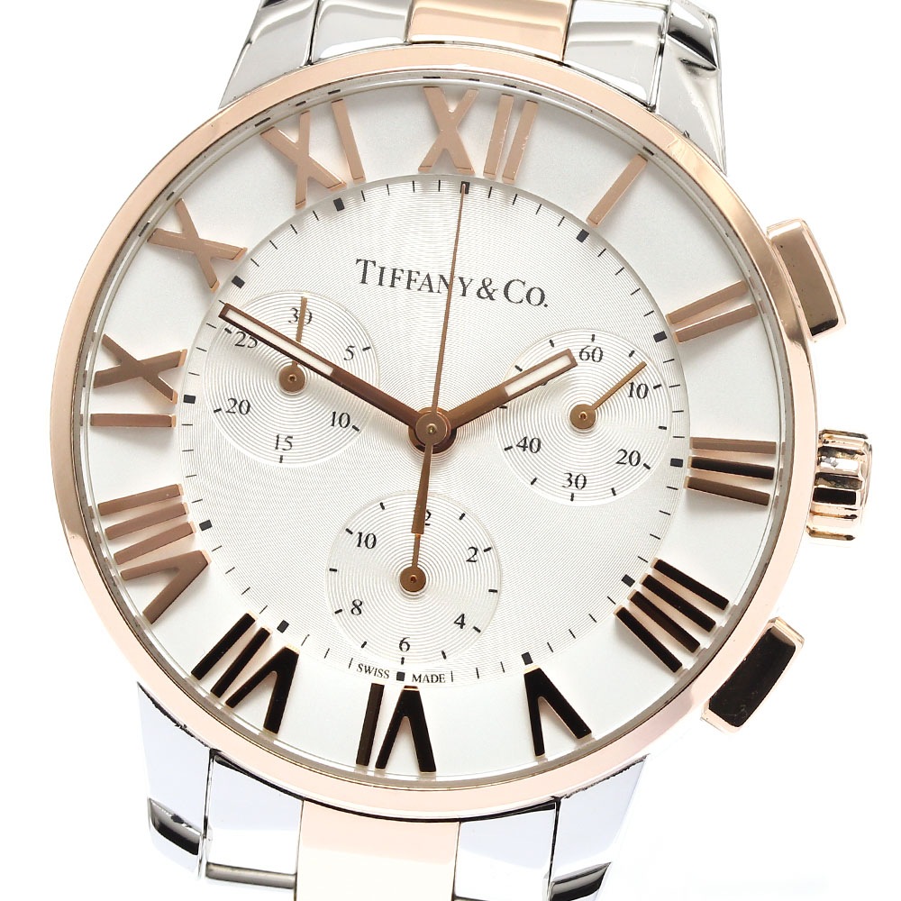 ティファニー TIFFANY&Co. 33989547 クロノグラフ クォーツ メンズ 保証書付き_900344【中古】