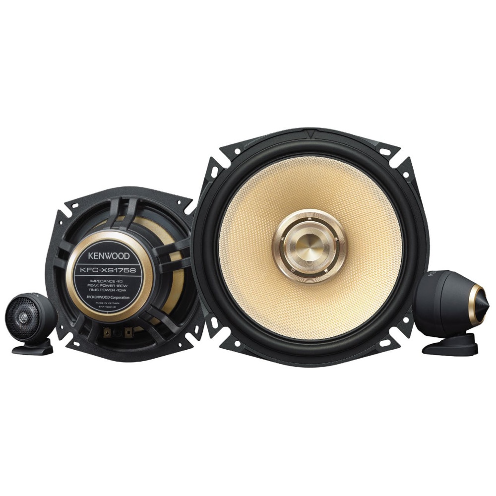 ケンウッド 17cm 3wayセパレートカスタムフィット・スピーカー2本1組・ツィーター1組付属 KFCXS175S