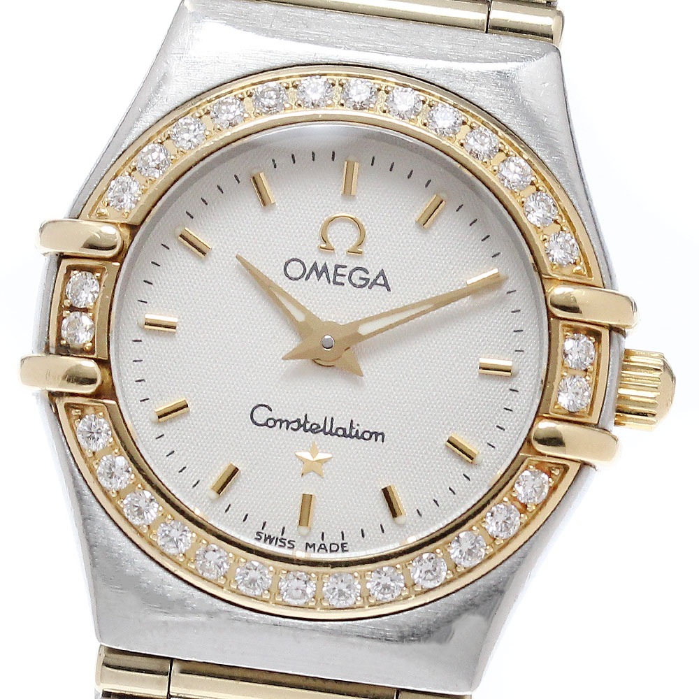 オメガ OMEGA 1267.30 コンステレーション ミニ ダイヤベゼル クォーツ レディース _941183【中古】