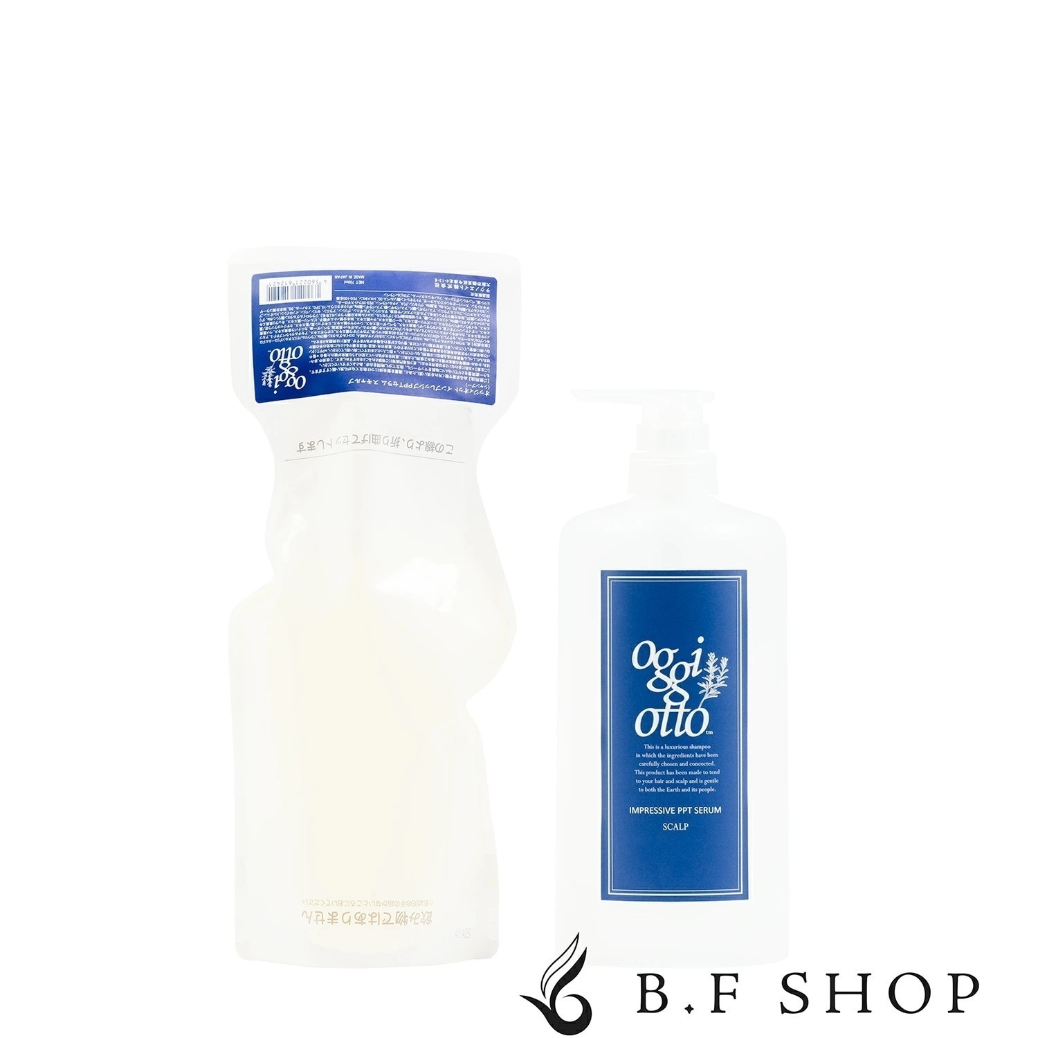 【セット品】オッジィオット ボトル付き スキャルプ インプレッシブPPTセラム スキャルプ シャンプー 700ml レフィル LSC