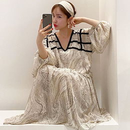 ワンピース レディース 40代 マキシワンピース 春夏 長袖ワンピース きれいめ vネックワンピース フレアスカート オシャレ 結婚式 お出かけ 大人 30代 50代