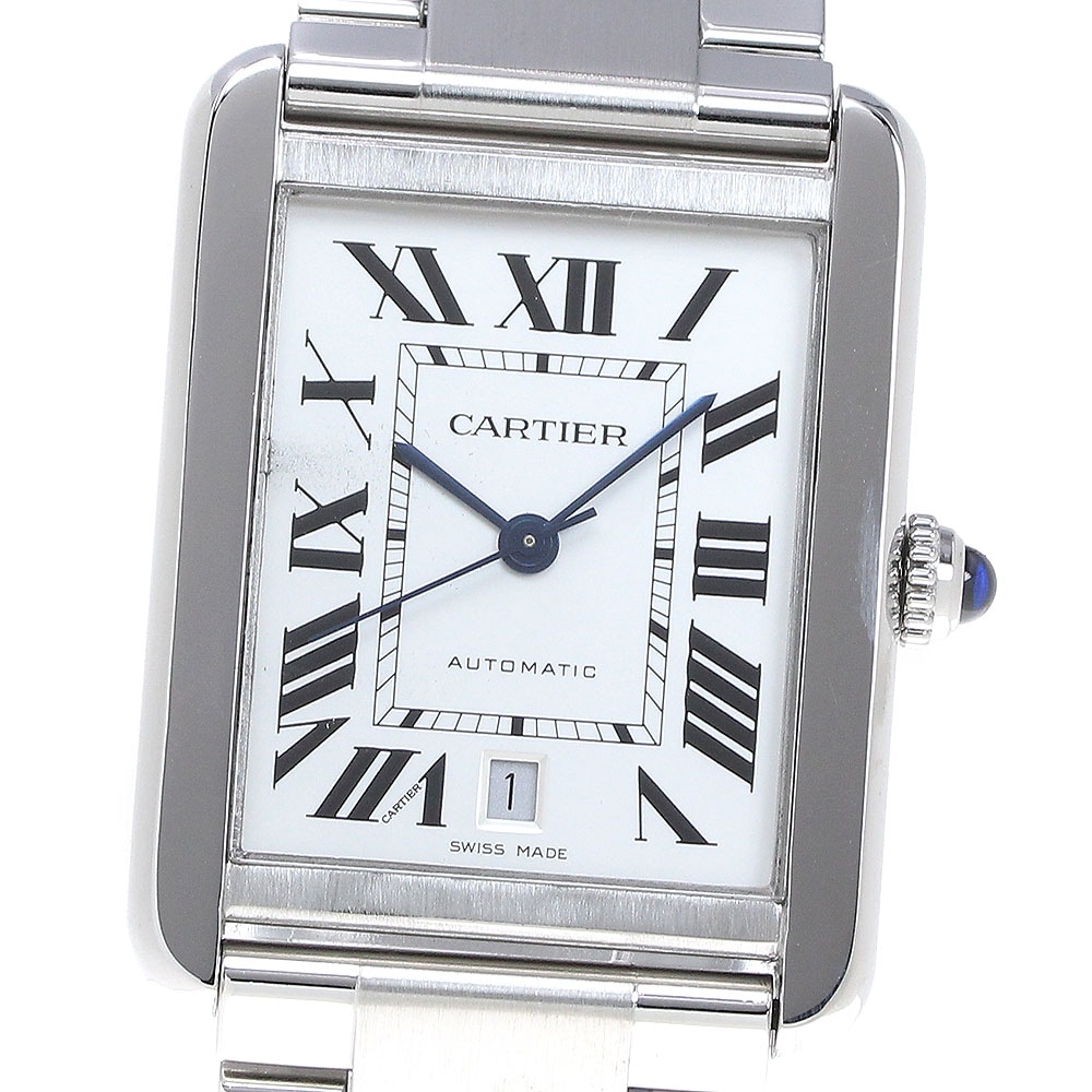 カルティエ CARTIER W5200028 タンクソロ XL デイト 自動巻き メンズ 保証書付き_837238【中古】