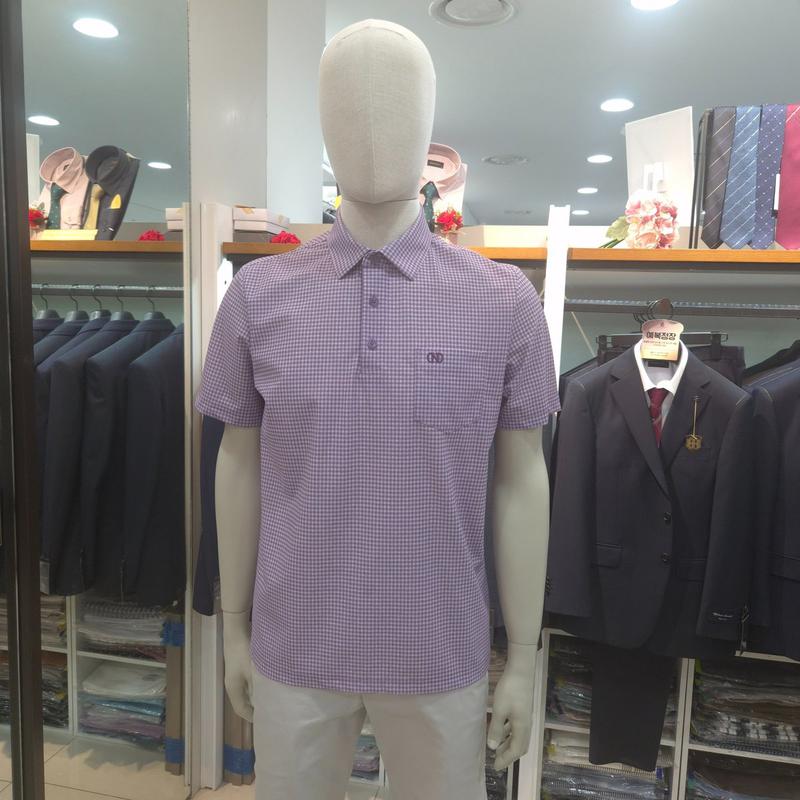 ミニマルチェックプリントTシャツ MITAS6M235663_DG