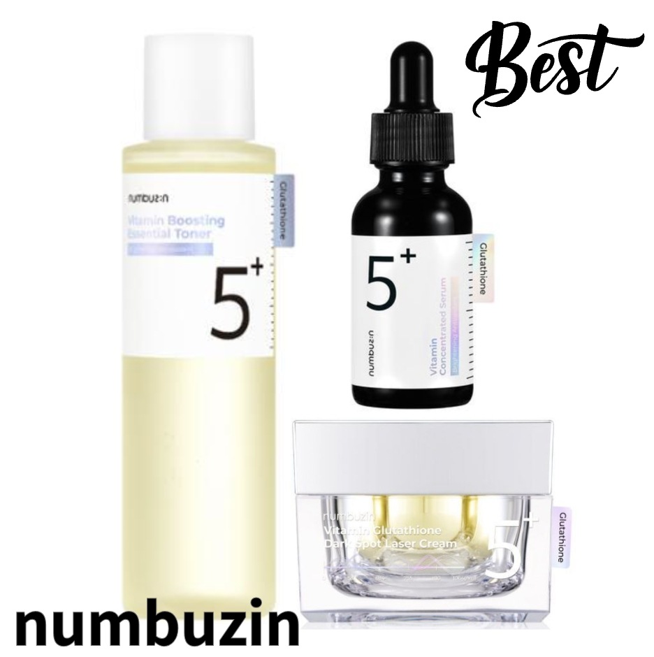 [ 5番 3種セット] 5番 白玉痕跡グルタチオンCトナー 200ml + 美容液 30ml + レーザークリーム 50ml