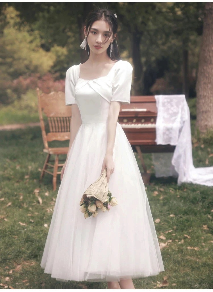 【オーダーメイド可能】ドレス ワンピース レディース パーティードレス ロング エレガント フレンチスリーブ 演奏会 結婚式 パーティードレス 結婚式 花嫁 二次会 ピアノ マキシ Aライン リング 6,759円