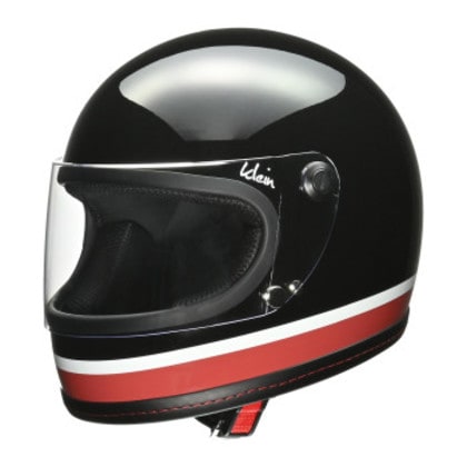 リード工業 Klein クライン レトロフルフェイスヘルメット レディース M(57-58cm未満) ブラック×レッド