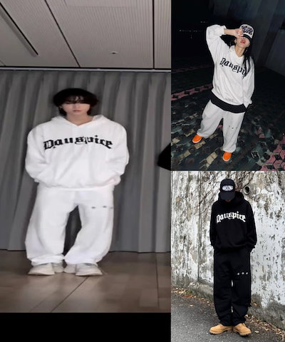 Qoo10 DAUSPICE LOGO HOODIE ロゴ 長袖 フー