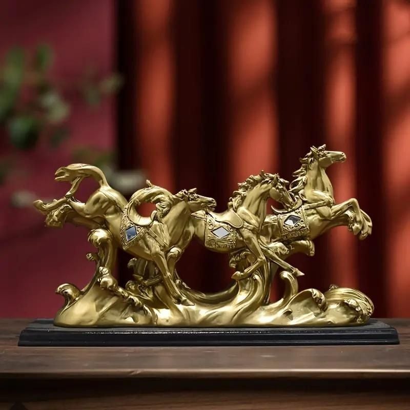 オブジェ 馬 卓上 ディスプレイ テーブル装飾 置物 オーナメント ゴールド おしゃれ インテリア コンパクト リビング エントランス ギフト プレゼント